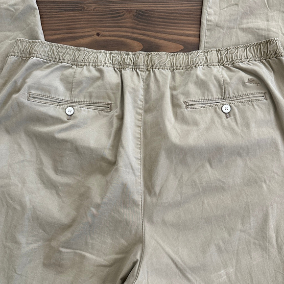 Men’s Tommy Bahama Beige Relaxed Fit Pants 2XLT Blue Fish Lining Drawstring - Picture 4 of 9